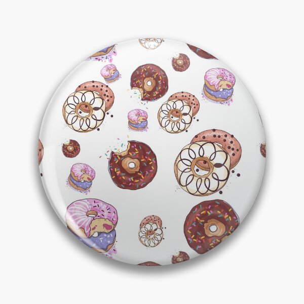 Item preview, Donut pattern pink, purple, cream, jelly filled sprinkles, WHITE BACKGROUND designed and sold by JustAMillenial -.