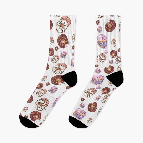 Item preview, Donut pattern pink, purple, cream, jelly filled sprinkles, WHITE BACKGROUND designed and sold by JustAMillenial -.