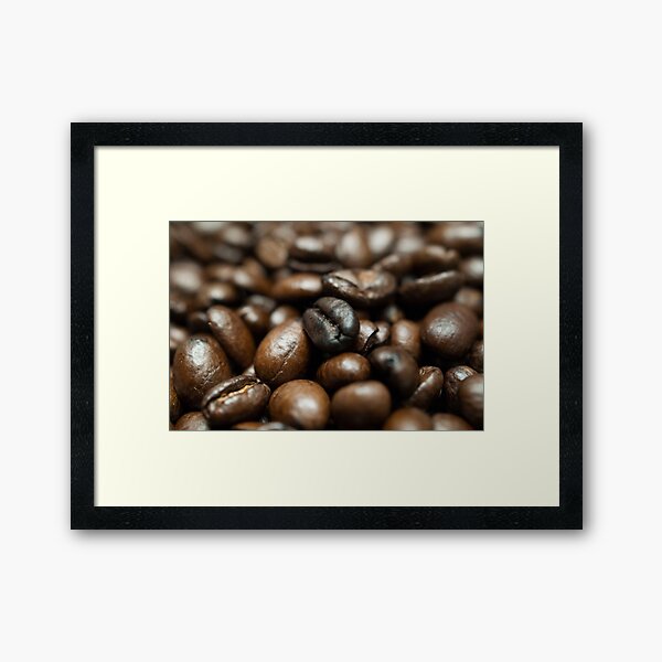 Coffee Bean Close-up Framed Art Print