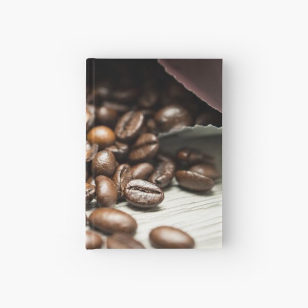 Spilled Coffee Beans Hardcover Journal