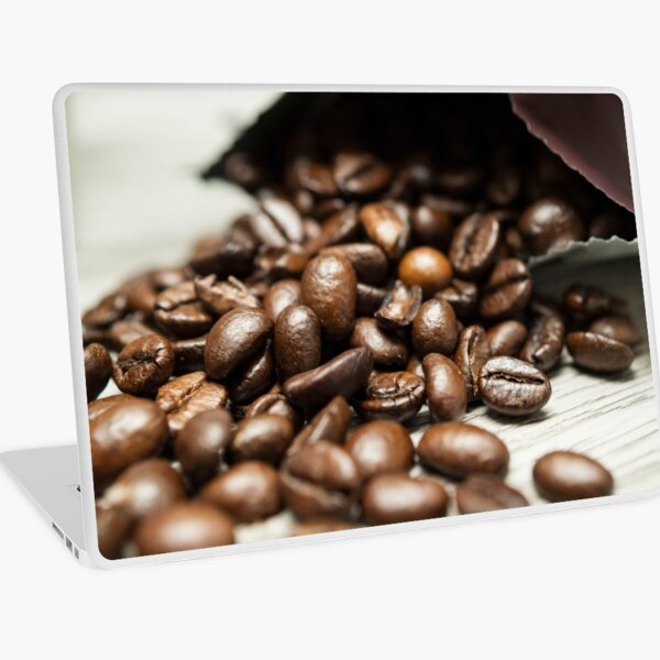Spilled Coffee Beans Laptop Skin