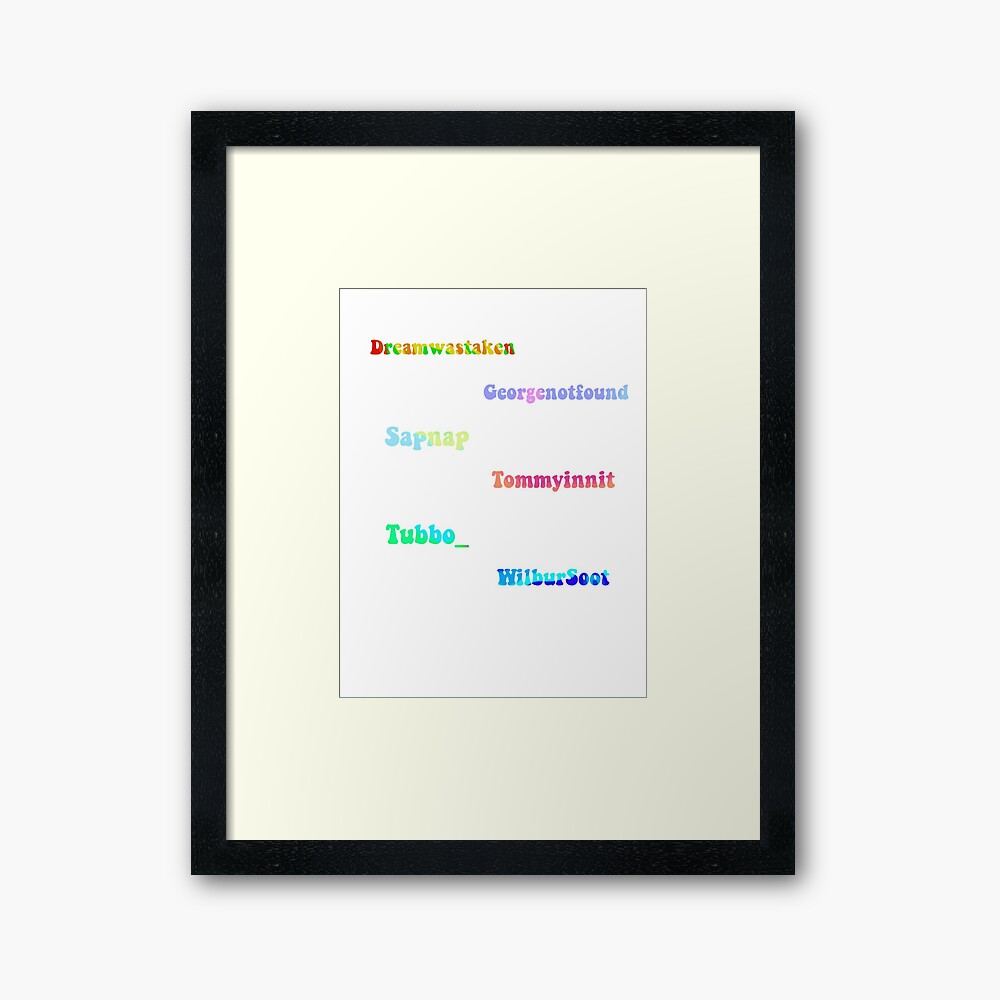 dream smp sticker pack framed art print by kaybabz redbubble