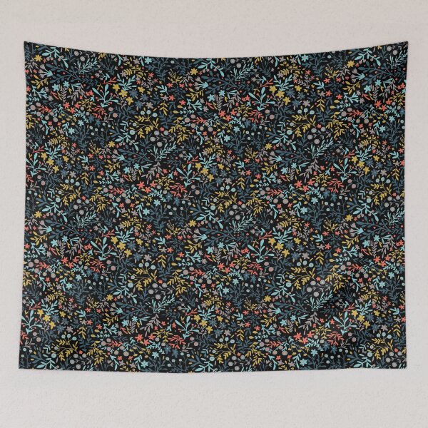 Item preview, small flowers black designed and sold by Petit Faon Prints.