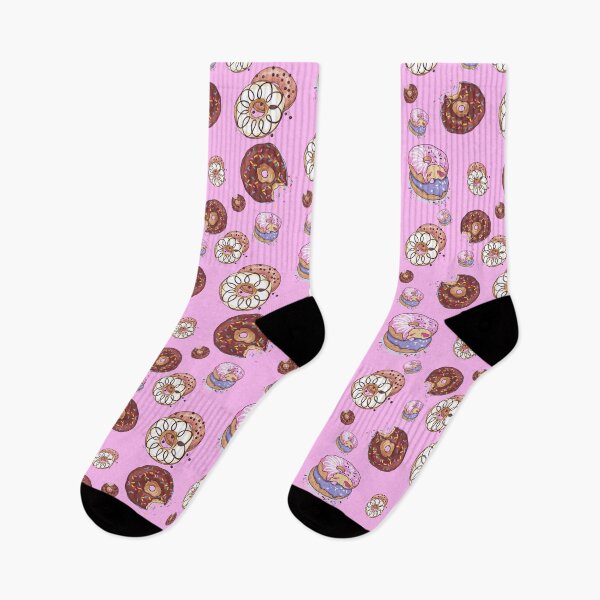 Item preview, Donut pattern pink, purple, cream, jelly filled sprinkles, PINK BACKGROUND designed and sold by JustAMillenial -.