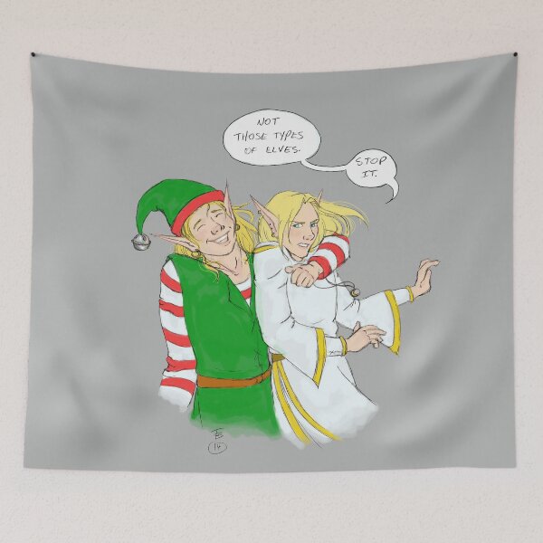 Item preview, Christmas Elves designed and sold by WolfbladeArts.