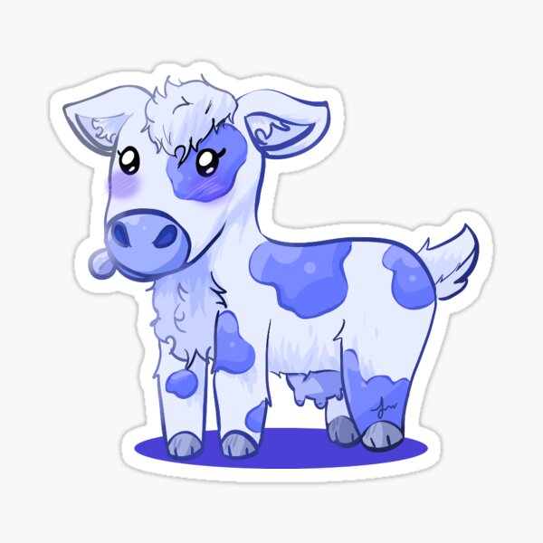 Blueberry Cow Stickers Redbubble