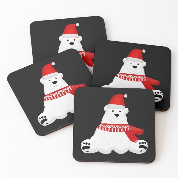 Item preview, Cute Christmas Polar Bear with Santa Hat designed and sold by bestoffers.