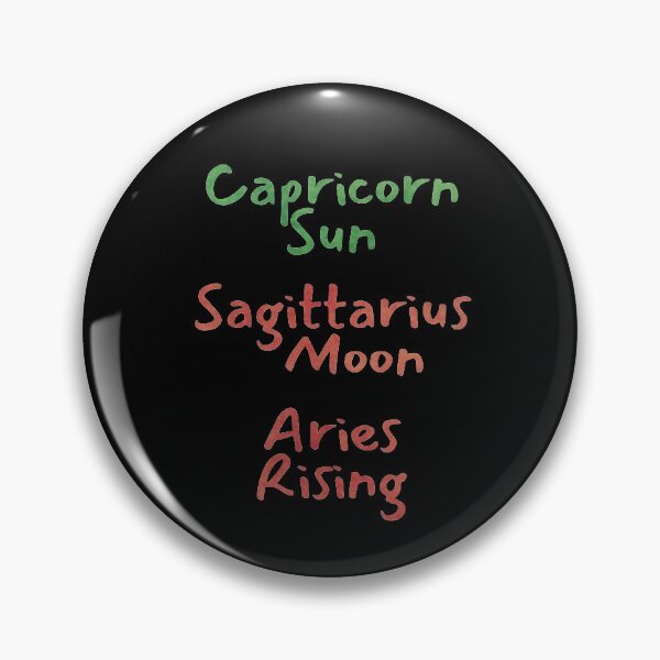 Item preview, Capricorn Sun Sagittarius Moon Aries Rising Text designed and sold by leomooncreates.