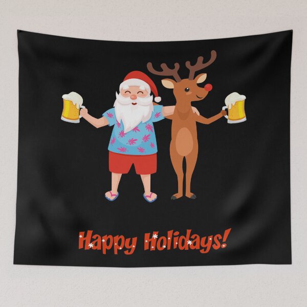 Item preview, Happy holidays Santa and rudolf  designed and sold by Md1982.
