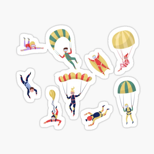 Item preview, Autocollants de parachutistes - parachutisme designed and sold by vicobu.