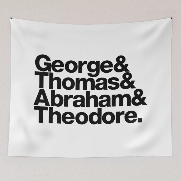Item preview, Mount Rushmore - Names of Presidents (black letters) designed and sold by dudethecreator.