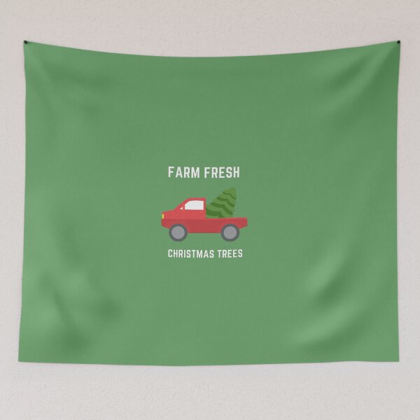 Item preview, Farm Fresh Christmas Trees Red Truck designed and sold by JessyDesigns.