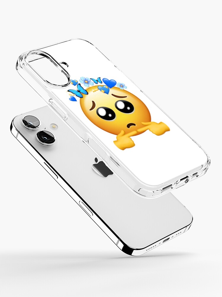 Cute aesthetic sad face emoji sticker iPhone Case