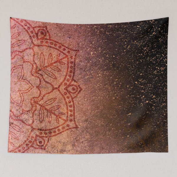 Item preview, Mandala in Tones of Rose and Black with hints of Golden designed and sold by ittybittyowl.
