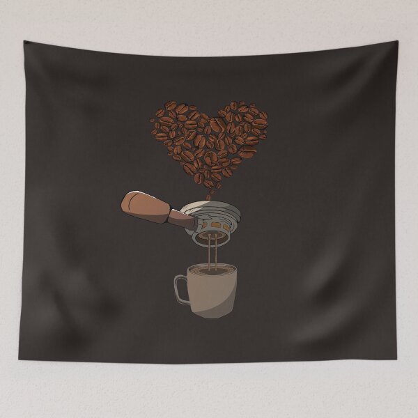 Item preview, Barista Coffee Beans Heart Cartoon designed and sold by MrEddie10.