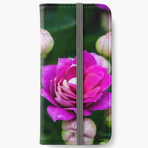 Bright Pink Flowers iPhone Wallet