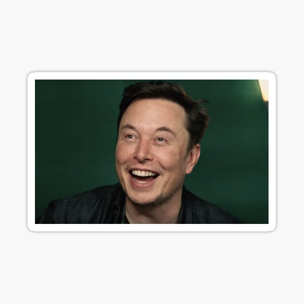 Item preview, Elon Musk Laughing Crying Emoji Meme Sticker Pewdiepie designed and sold by Comethafan.