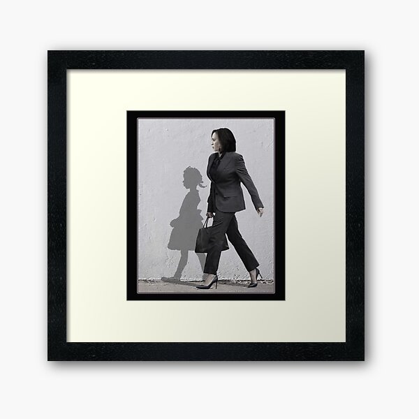 The Walking Hope, Kamala the First Female Madam Vice President Framed Art Print