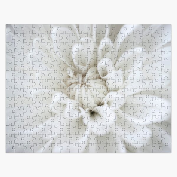 White Flower Burst Jigsaw Puzzle