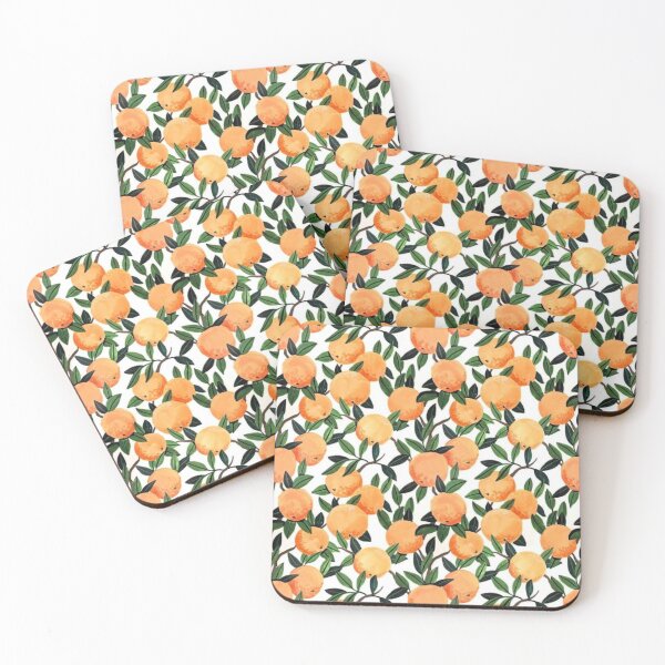 Item preview, Patrón vegetal naranja designed and sold by RedPandaStyle.