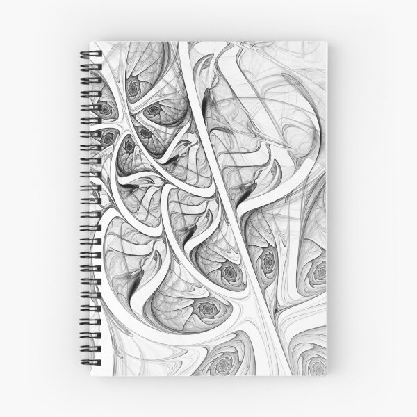 Item preview, Diseño Psytrance - Fractal abstracto psicodélico - Tinta 01 - Negro sobre blanco designed and sold by JordanHolmes.