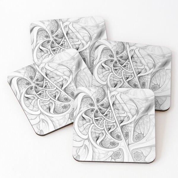 Item preview, Psytrance Design - Psychedelic Abstract Fractal - Ink 01 - Black on White designed and sold by JordanHolmes.