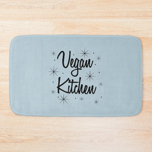 Item preview, "Vegan Kitchen" Vintage Inspired Design Lt. Blue  designed and sold by LaDolceVegan.