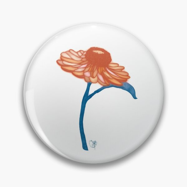 Item preview, Orange Daisy, abstract digital flower art designed and sold by MayGreenAbgrall.