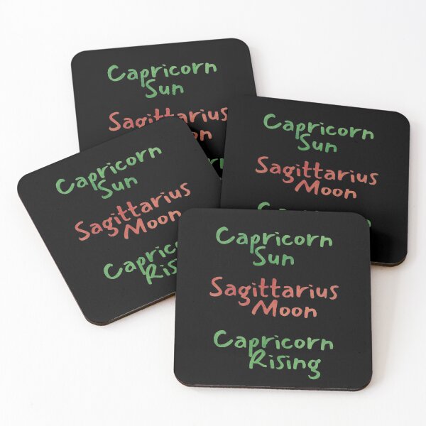 Item preview, Capricorn Sun Sagittarius Moon Capricorn Rising Text designed and sold by leomooncreates.