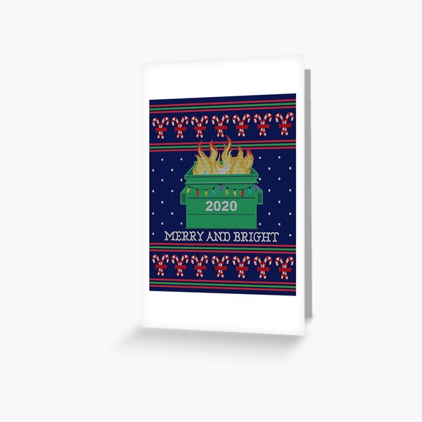 Item preview, Merry and Bright: 2020 Dumpster Fire Ugly Christmas Sweater-style designed and sold by shaggylocks.