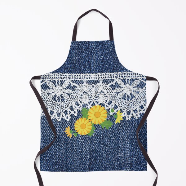 Item preview, Vintage Lace on Denim Daisies designed and sold by SloganExpress.