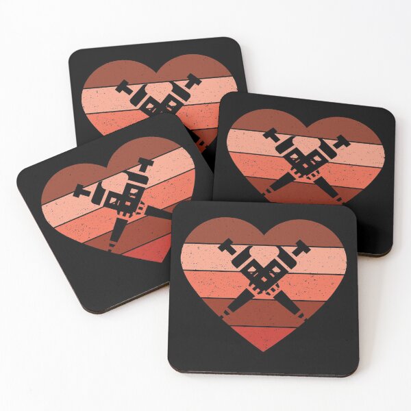 Item preview, HEART SHAPED RETRO TEXTURED SUNSET PIPETTES designed and sold by Hippiesole.