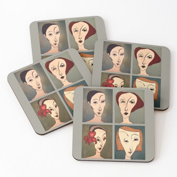 Item preview, Four Character Portraits in Oil designed and sold by Anna LeNeil.