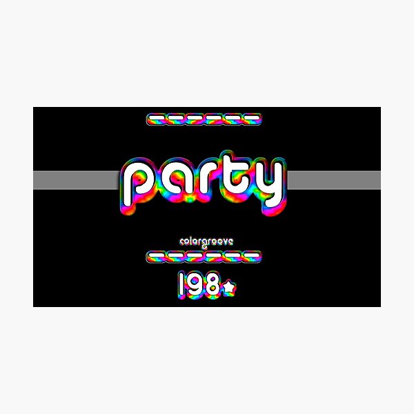 Item preview, Party 1980's Retro Rainbow Font designed and sold by oh-so.