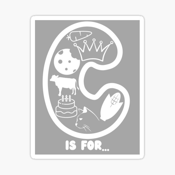 c-is-for-things-that-start-with-c-alphabet-series-sticker-by