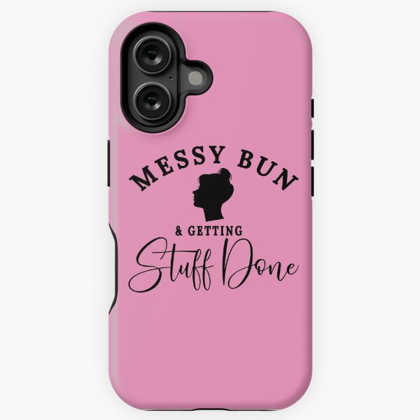 Vista previa del artículo con la obra «Camiseta divertida con moño desordenado y cómo hacer las cosas, ropa de mujer, camiseta gráfica para mujer», diseñado y vendido por Shozon.