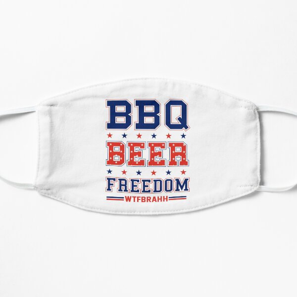BBQ BEER FREEDOM Remix Biden Crime Family WTFBrahh Flat Mask