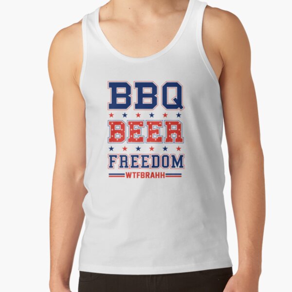 BBQ BEER FREEDOM Remix Biden Crime Family WTFBrahh Tank Top