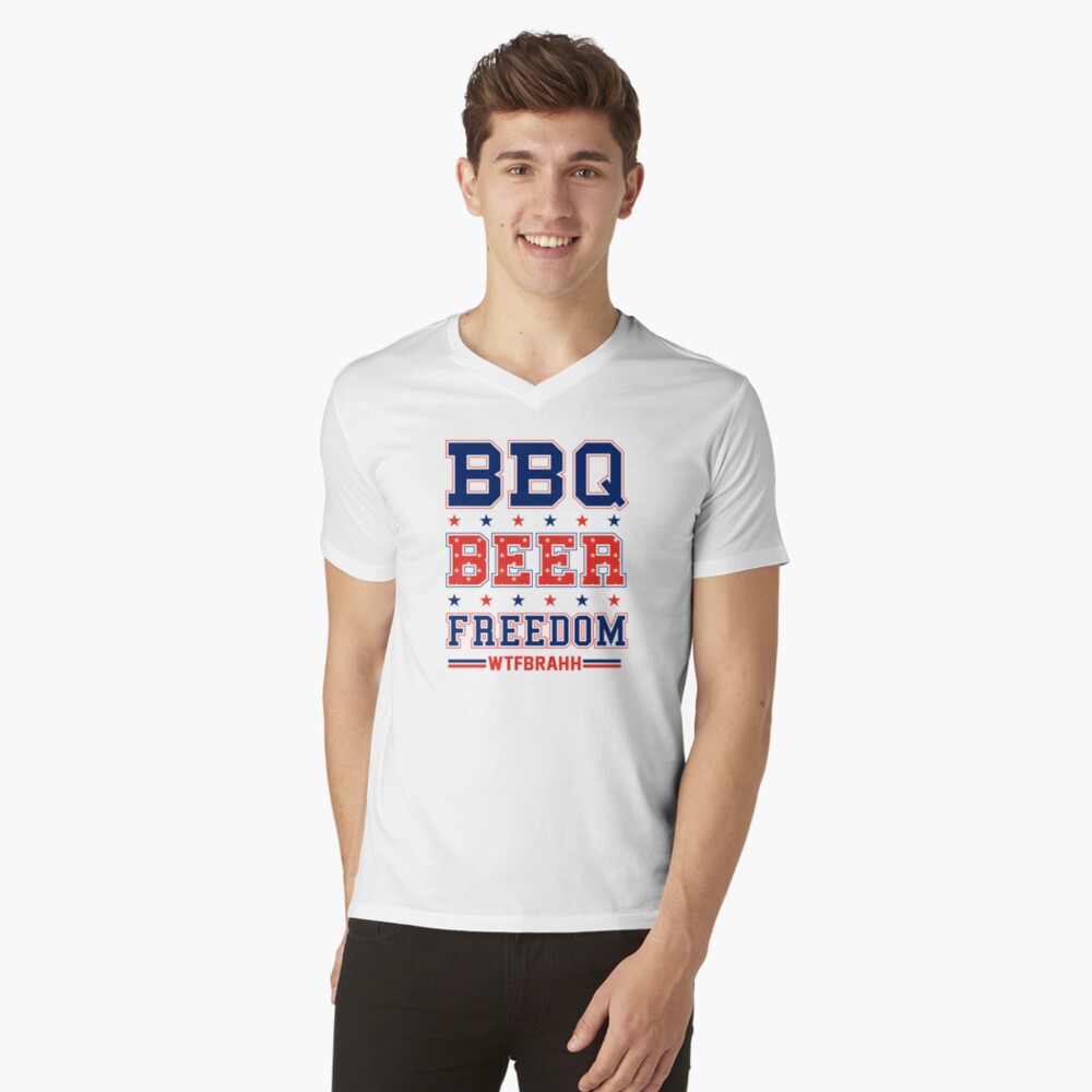 Item preview, V-Neck T-Shirt designed and sold by WTFBrahh.