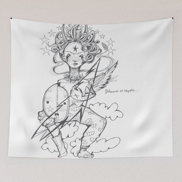 Item preview, masked girl defensive designed and sold by AnnaHuhn.