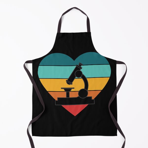 Item preview, BLUE HEART SHAPED RETRO SUNSET MICROSCOPE SCIENCE designed and sold by Hippiesole.