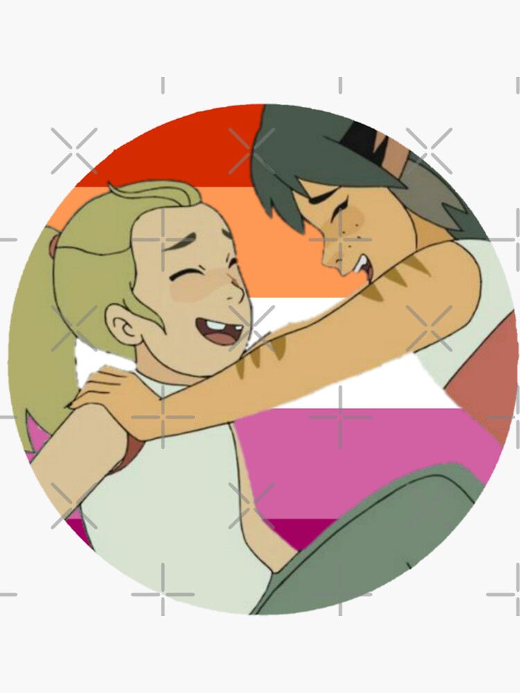 Young Catradora She Ra Lesbian Flag Spop Sticker For Sale By Queerwriter Redbubble 4101