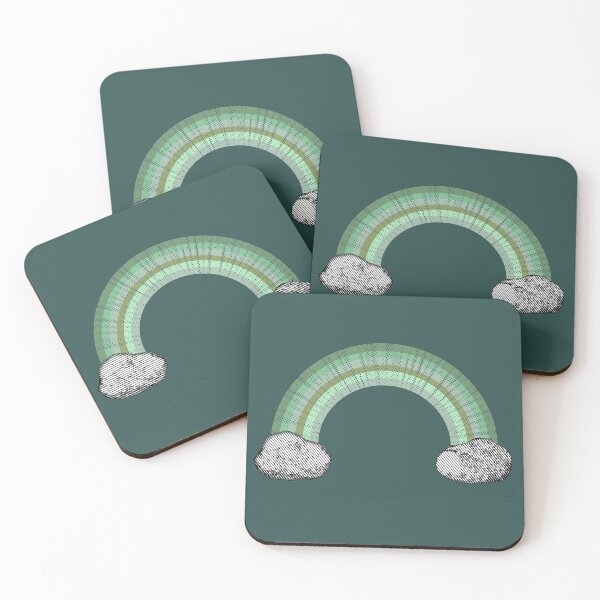Item preview, Vintage Sage Green Rainbow (Dark Background) designed and sold by TheEditrix.