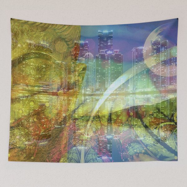 Item preview, Buddha City Abstract - 07 designed and sold by Mirage72.