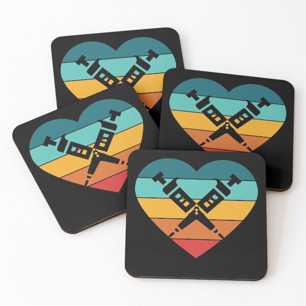 Item preview, BLUE HEART SHAPED RETRO SUNSET PIPETTES designed and sold by Hippiesole.