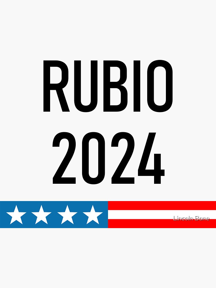 "Marco Rubio 2024" Sticker for Sale by lincolnbone Redbubble