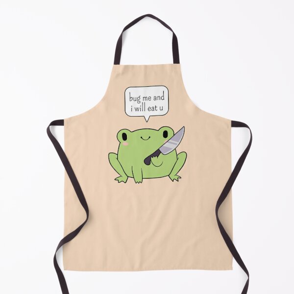 Cute Frog With A Knife Apron