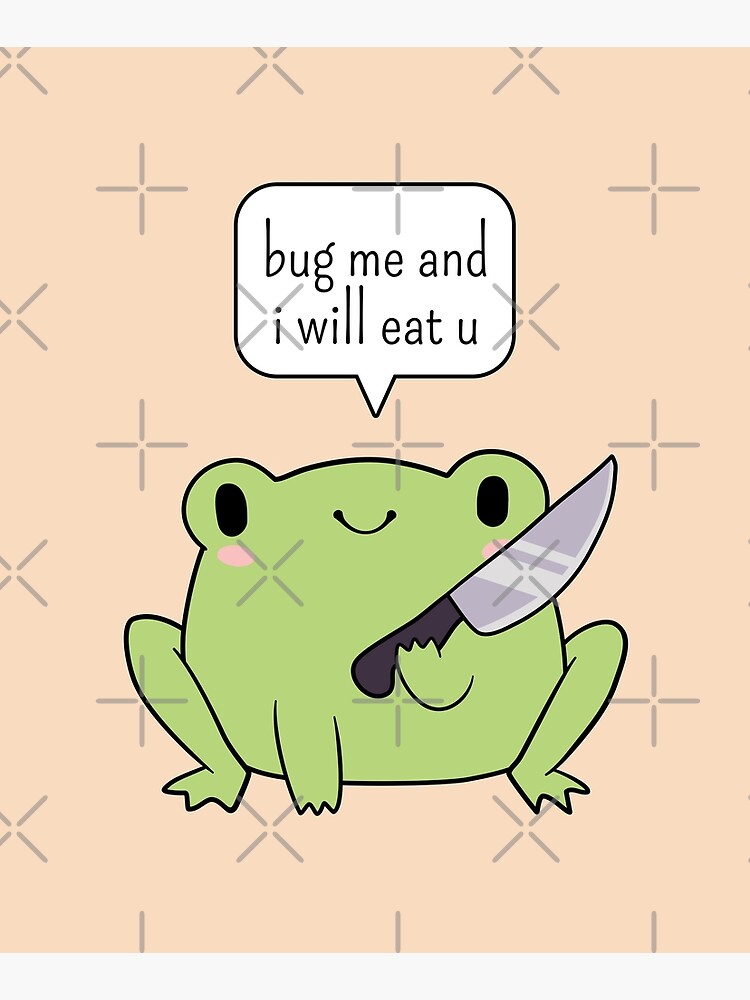 Cute Kawaii Frog Poster for Sale by kevsdesigns