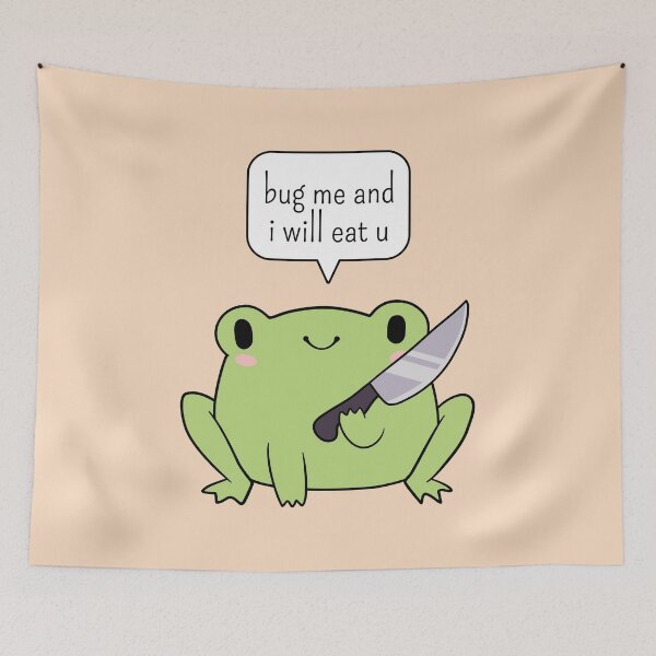 Item preview, Cute Frog With A Knife designed and sold by ElectricFangs.