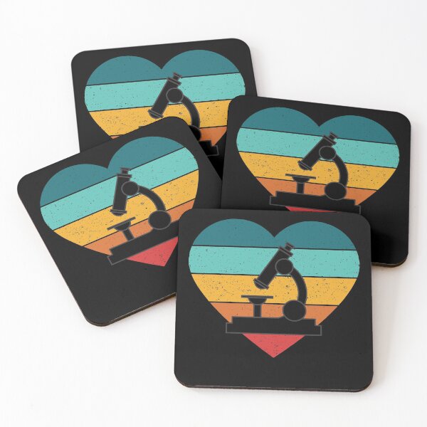 Item preview, BLUE HEART SHAPED RETRO TEXTURED SUNSET MICROSCOPE designed and sold by Hippiesole.